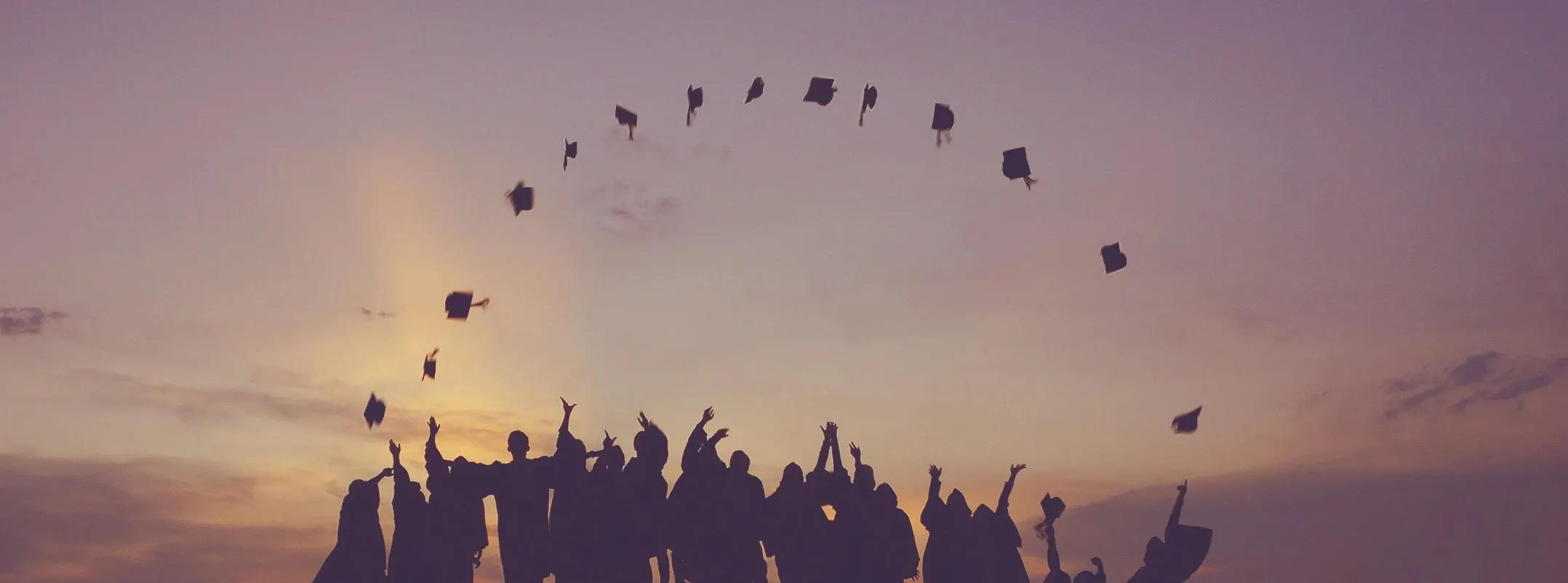 Graduates at a Korean university commencement ceremony
